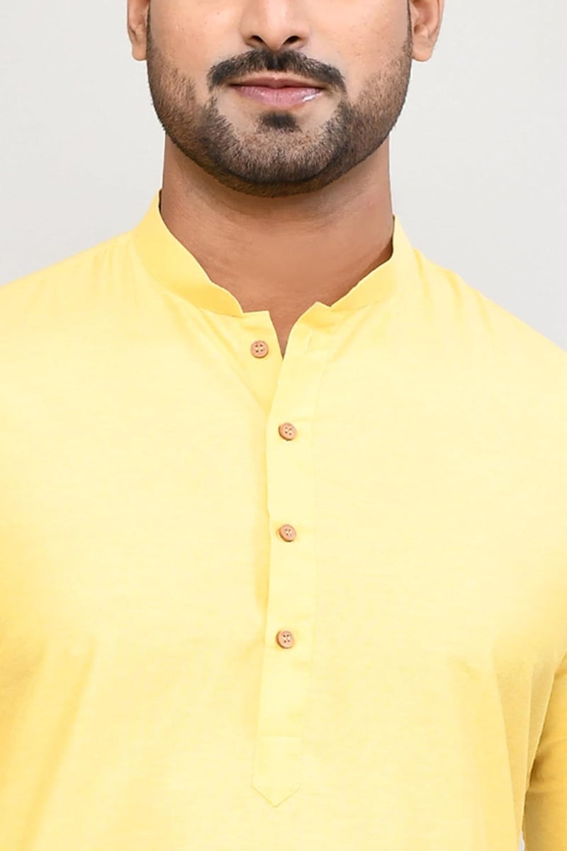 POLY2FAB Hathkargha Cotton Kurta for Men | Full Sleeve Regular Fit Kurta with Mandarin Collar | Traditional, Festive & Wedding Ethnic Wear - Image 5